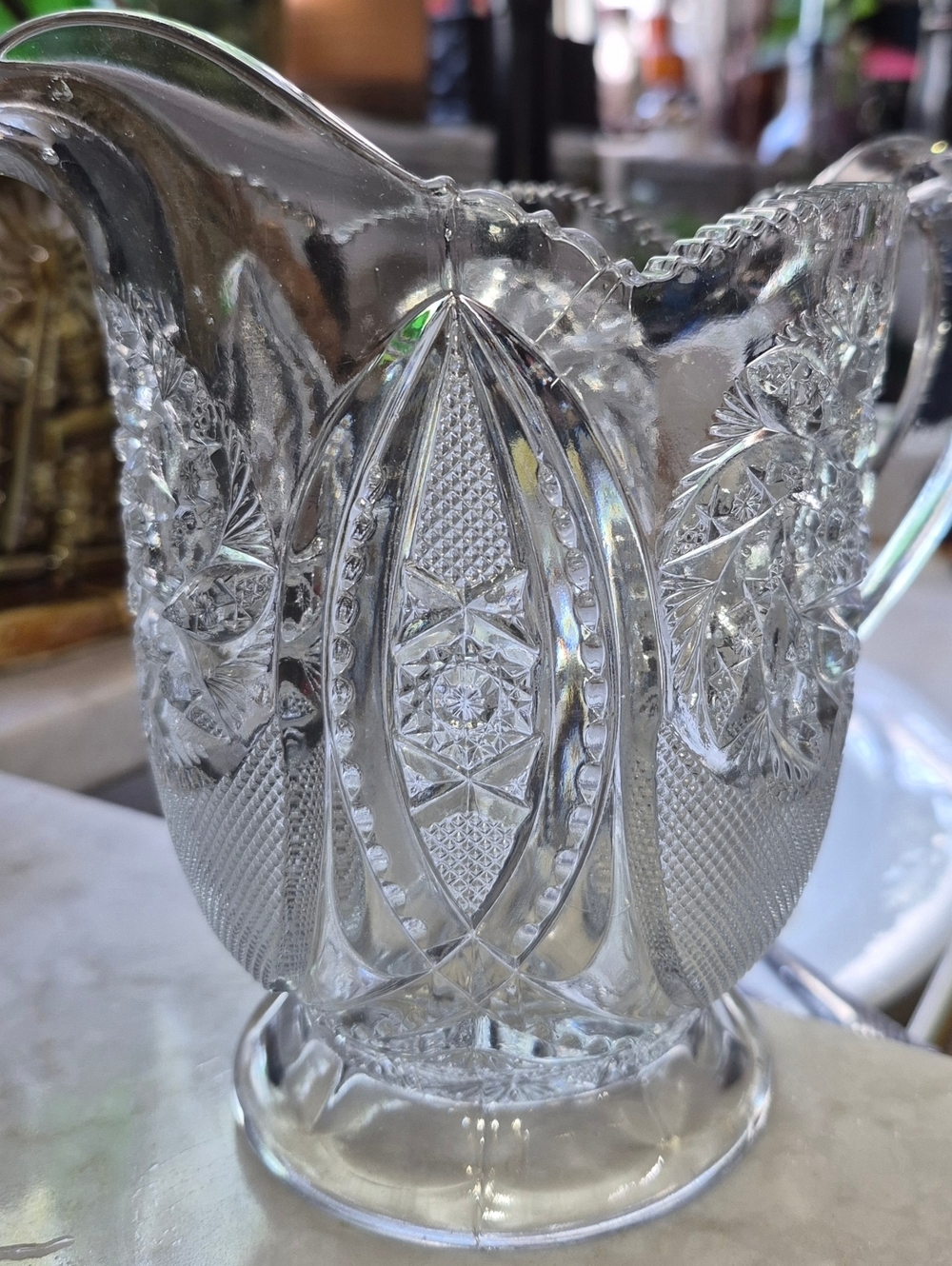 Vintage Hofbauer "The Byrdes Collection" 32 oz footed lead Vrystal pitcher